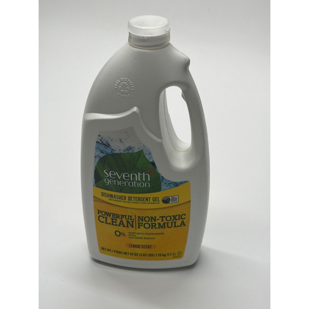 Seventh Generation Lemon Scent Dishwasher Detergent Gel 42 oz Non-Toxic‎ Formula